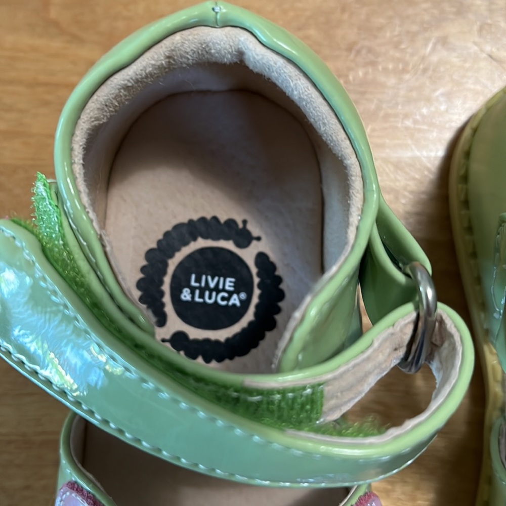 Livie & Luca Petunia Green Classic Patent Leather Shoes Sandals - Picture 5 of 8